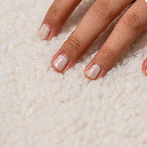 Miniatura 5 de Funda de sofá de forro polar sherpa de invierno, funda blanca para sofá, protector moderno para muebles del hogar, funda cálida para sofá, funda