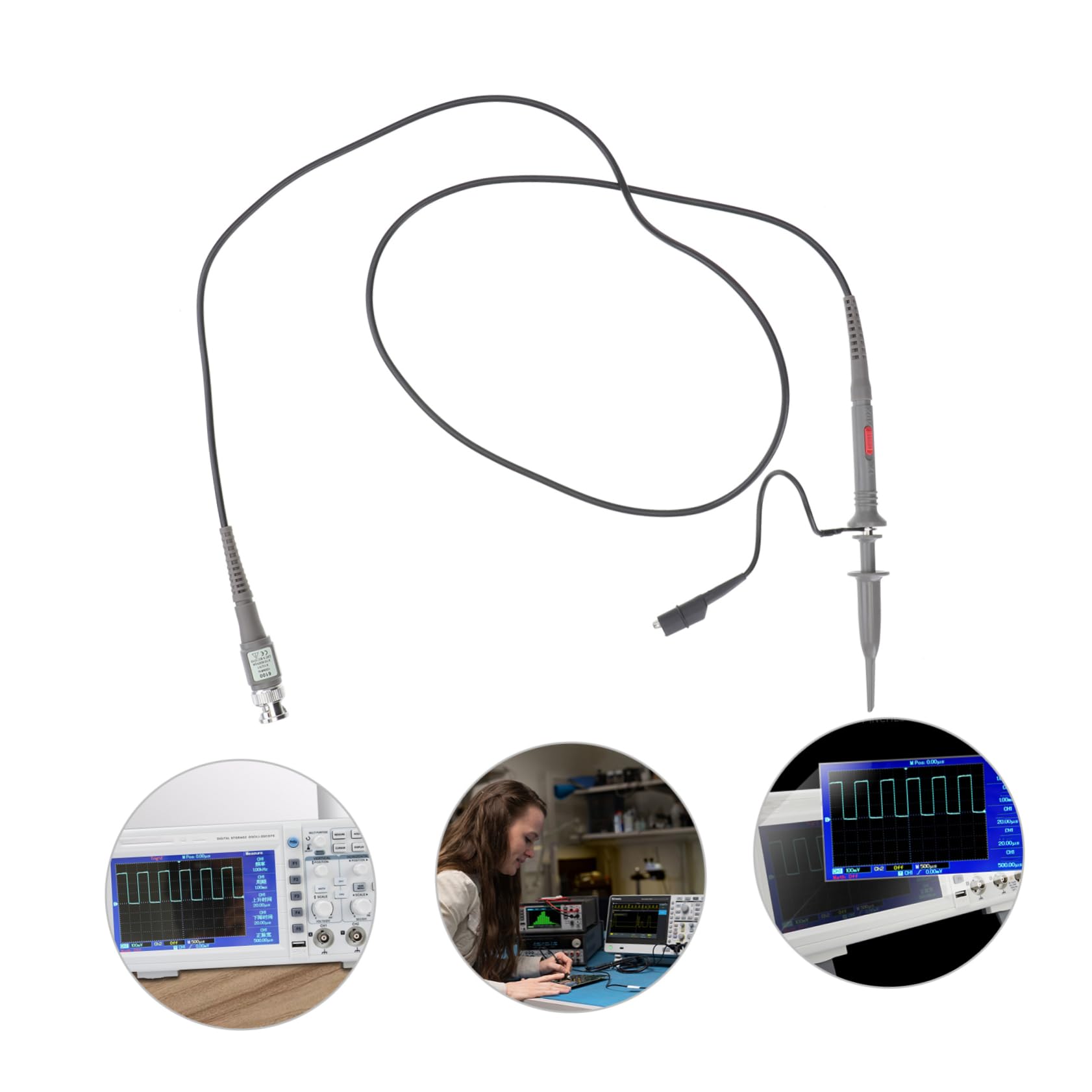 Gatuida 3x BNC SMD Oszilloskop-Sonden - Professionelles Messzubehör Set