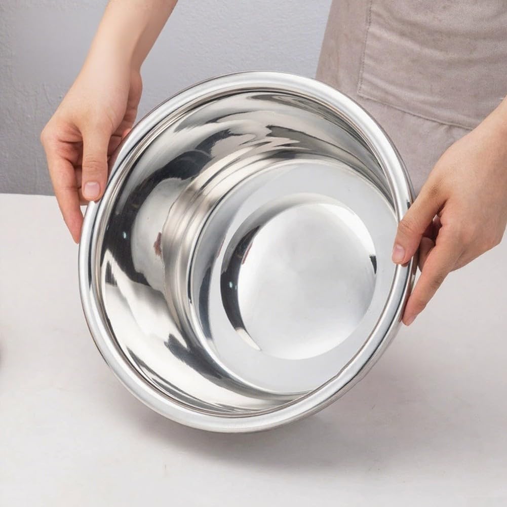 Para lavabo de cocina hecho de acero inoxidable 304 para mezclar sopas y lavar verduras con borde invertido (32 cm)
