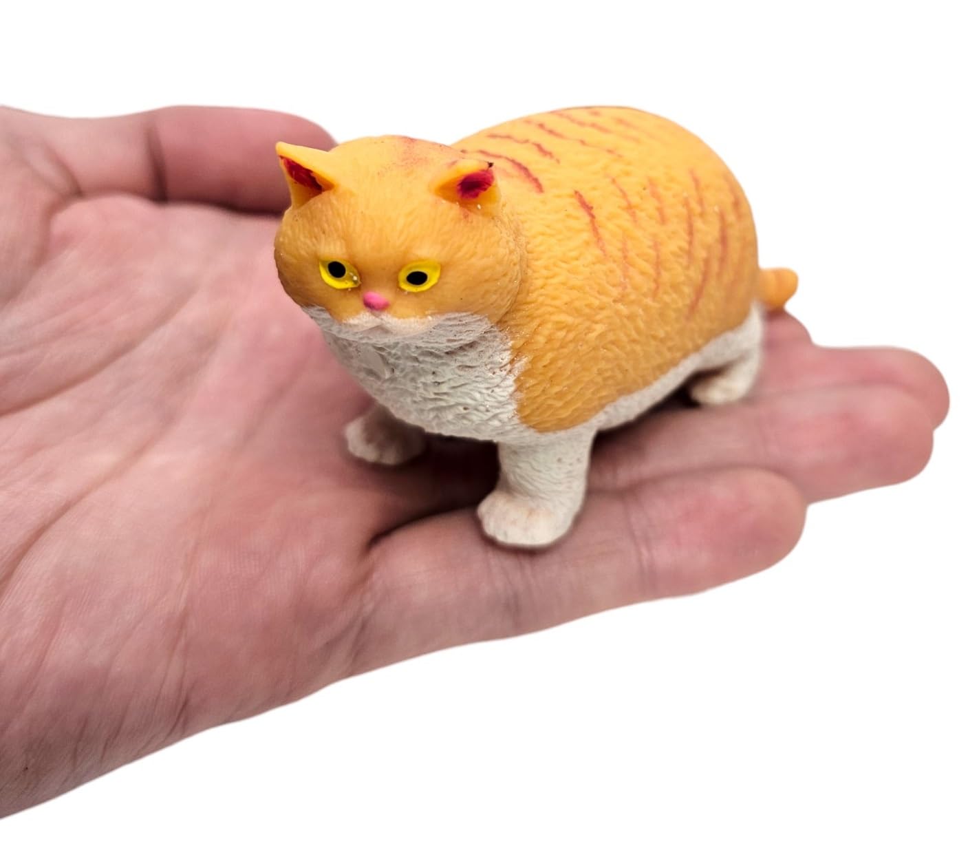 Amazon | 伸縮性のある家猫(オレンジキャット)(4インチ)ゴム製フィ