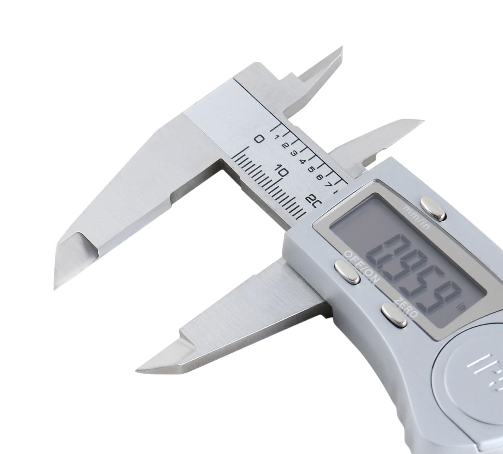AccusizeTools 2015-0150 - Calibro digitale elettronico, 150 mm x 0,01 mm, schermo LCD extra-large, copertura in metallo, acciaio inox, resistente all'acqua IP54, 150