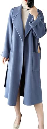 Men Wool Coat Double-sided Cashmere Coat Winter Casual Solid Wool Long Coats