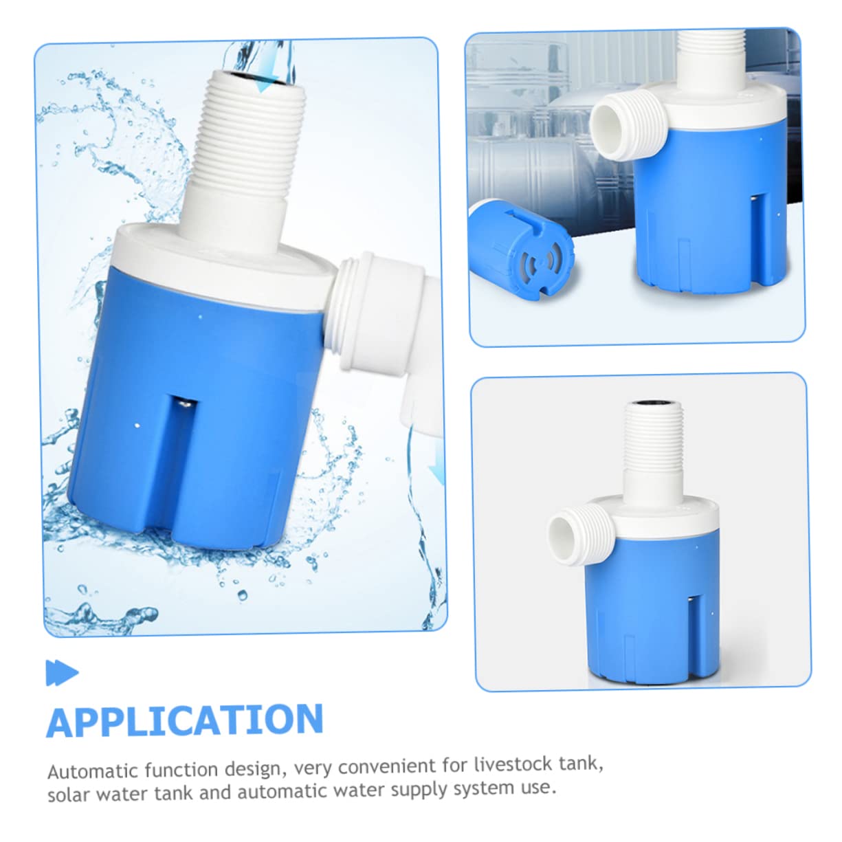Ciieeo 3 Pezzi Valvola Galleggiante Serbatoio Valvole Giardino Valvola Galleggiante Automatica Valvola Livello Acqua Controllo Automatico Livello Acqua Regolatore Livello Acqua Valvola