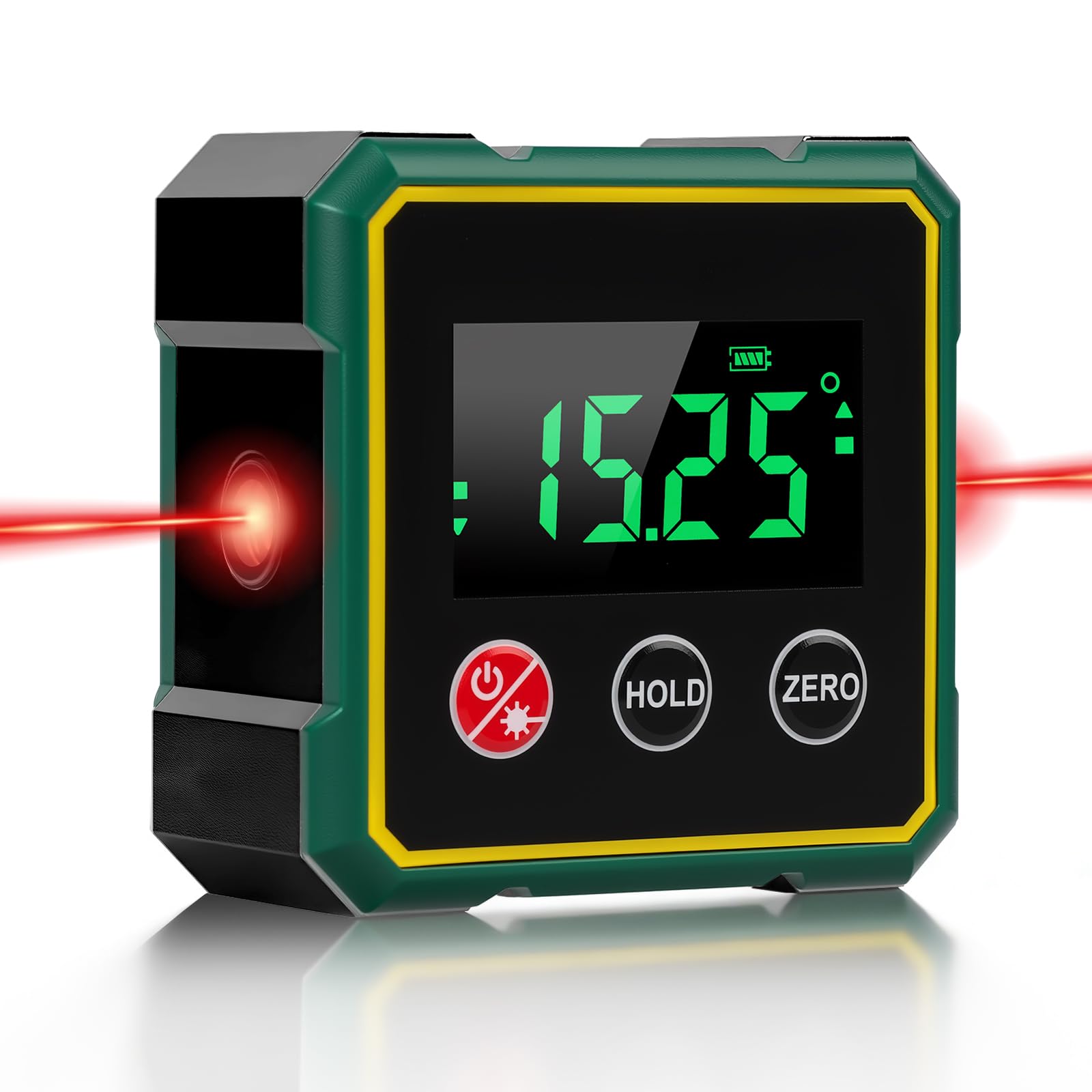 Qivine Black Digital Angle Finder, LCD Display 4-Side Magnetic Digital Spirit Level Angle Gauge for Woodworking, Decoration, Construction & DIY Tools