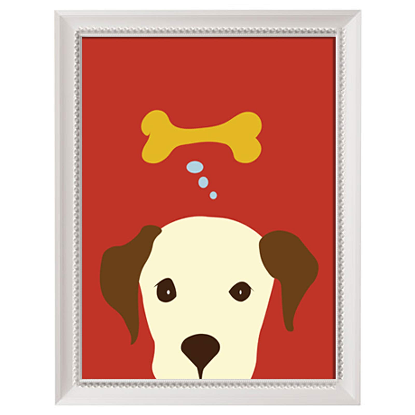 Coucou Dog Sond Prints - 30 X 40 Cm, White