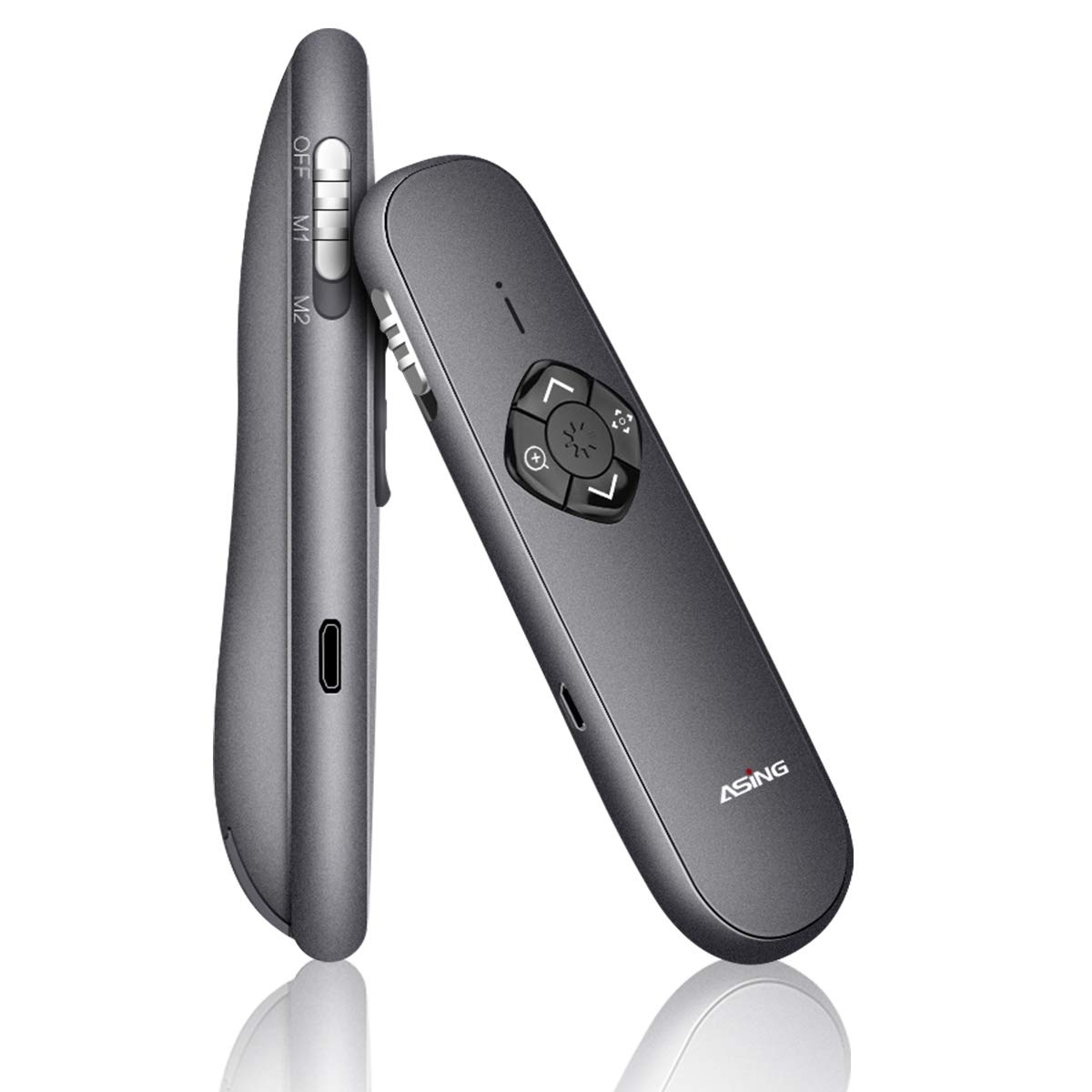 ASINGPresentation Clicker, PowerPoint Clicker Slide Advancer Spotlight Presentation Remote -Universal Presenter Clicker with Time Display, 100M/328ft Range