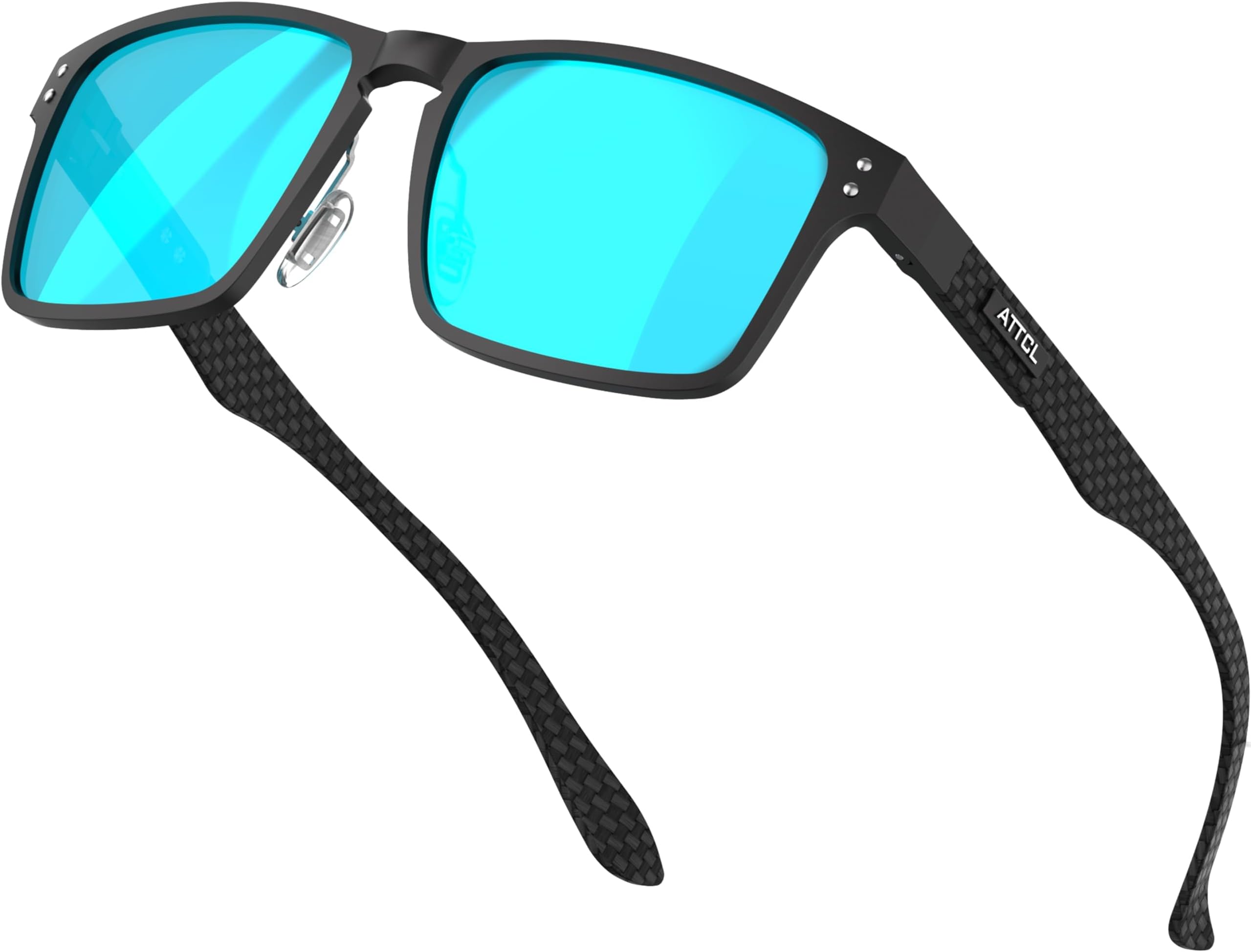 Men's Fibra de carbon Rectangular Sunglasses for men polarized UV protection 8999