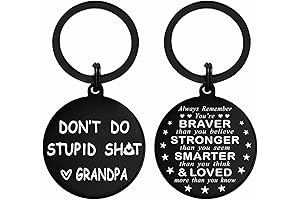 Funny Love Grandma and Grandpa Keychain: Grandpa Valentine's Day Gifts for Grandson Granddaughter from Grandparents