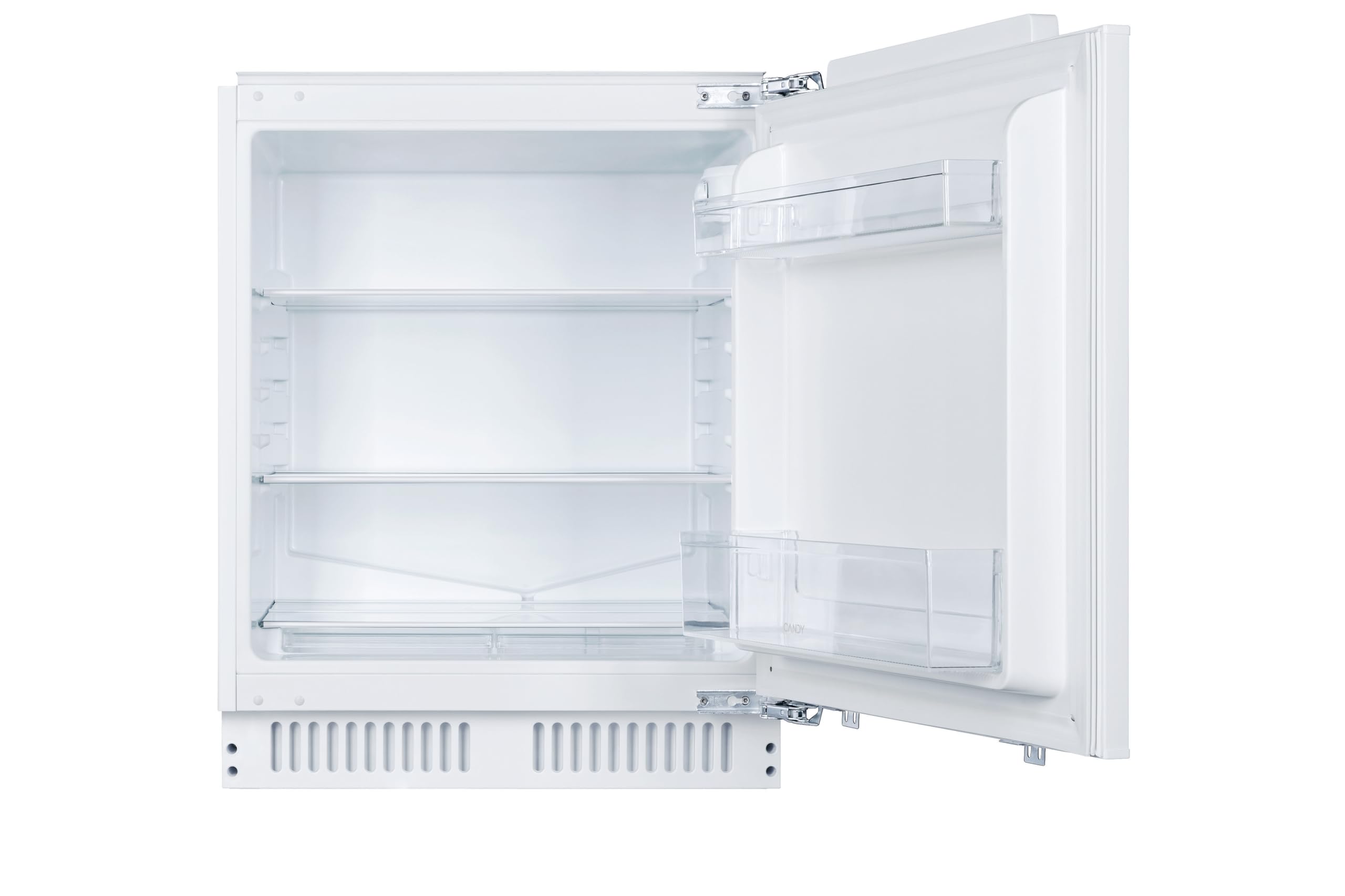 CANDY CMLS68EW, Frigorífico Mini Integrable Table Top, Ancho 60 cm, Altura 83 cm, Capacidad 135L, Botellero en Suspensión, Control Mecánico de la temperatura, Iluminación LED, 40DB, Blanco