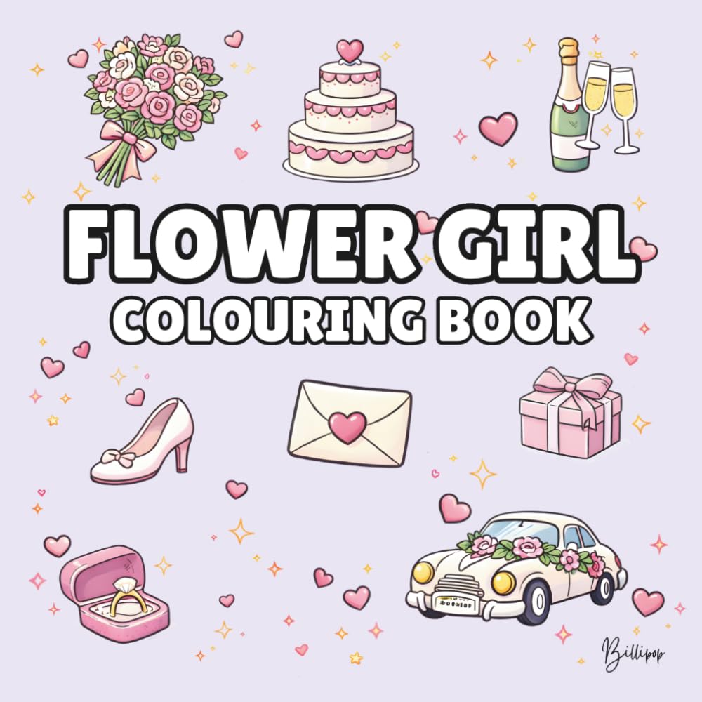 Flower Girl Colouring Book: Bold and Easy Wedding Colouring Pages for Children - Cover Colour: Lilac: A Fun, Bold and Easy Wedding Activity Book and ... Gift (Wedding Colouring Books – Bold & Easy)