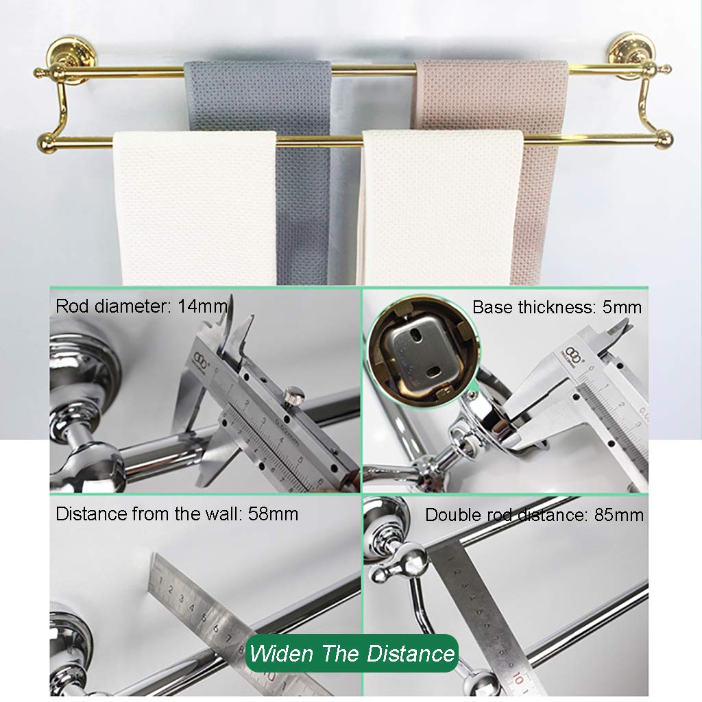 Toallas de Pared, Toallero Doble de Pared de Acero Inoxidable for baño, Multicolor, Varios tamaños