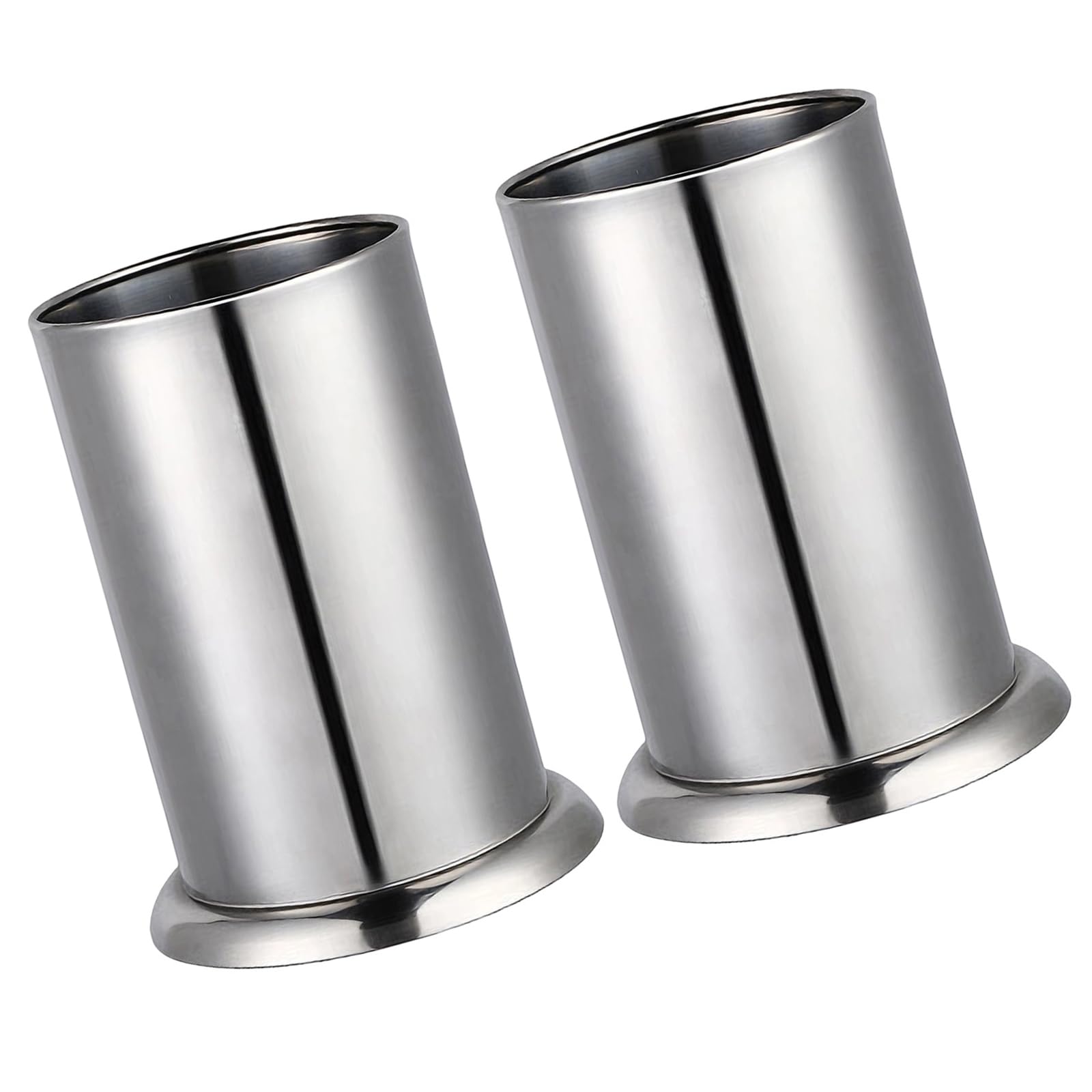 LUCKGONI Pack of 2 Stainless Steel Kitchen Utensil Holders for Straws Chopsticks Stirrers with Drainage Holes and Nonslip Base