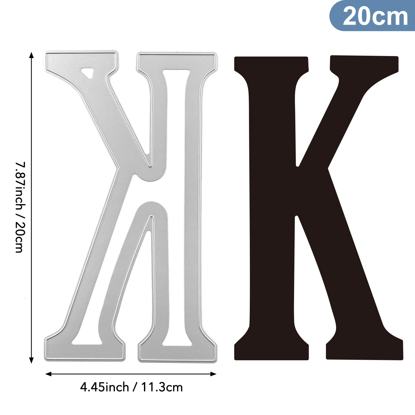 Amazon.co.jp: Briartw 7.87インチ 「K」大文字切り型 | 高さ20cm