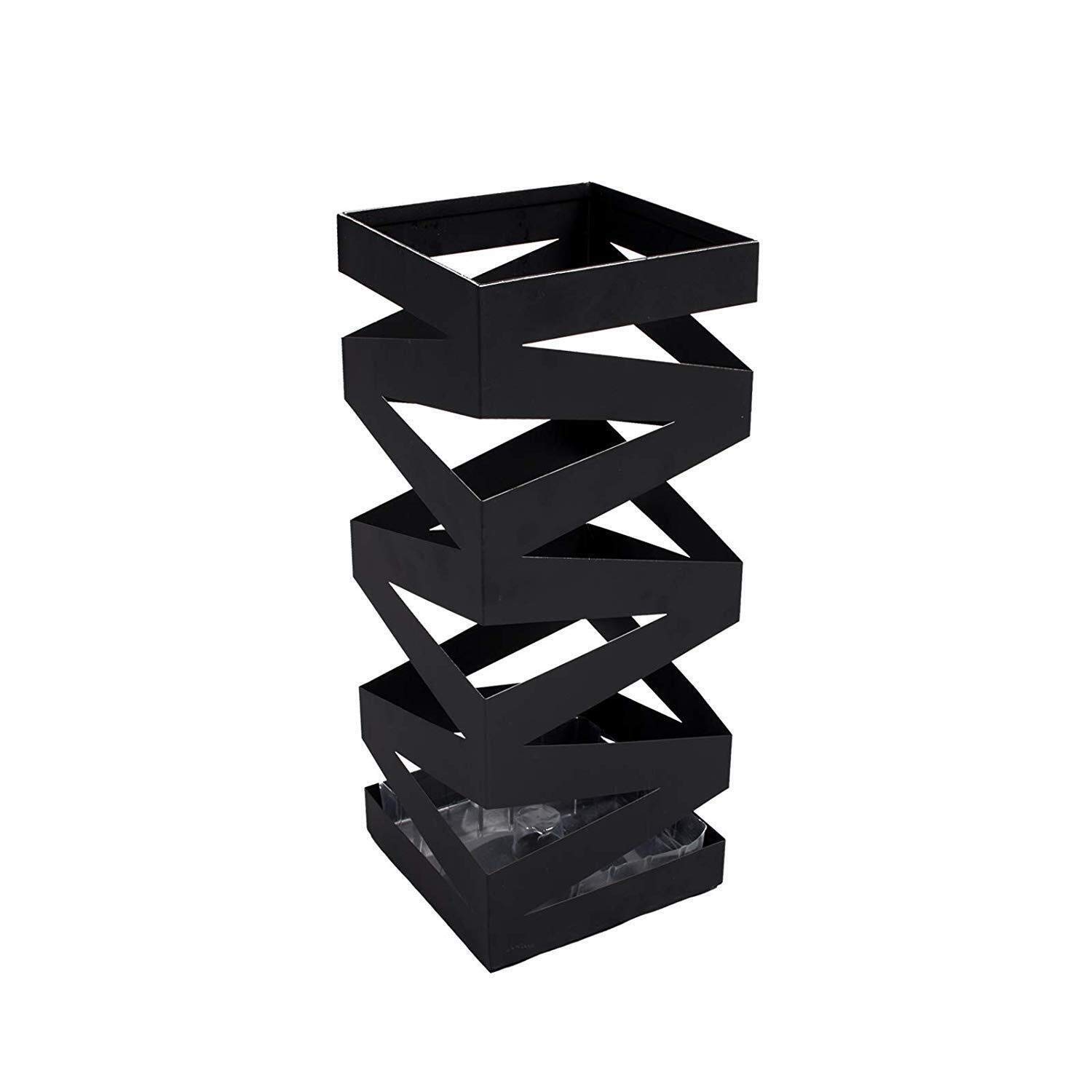 Porte-parapluie métallique noir MiroDo rangement bâton de marche