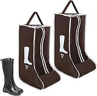 Lusofie 2-Pack Cowboy Boot Bags - Portable Waterproof Travel Storage for Tall Boots, Dust-Proof Protectors (48x29x22cm)