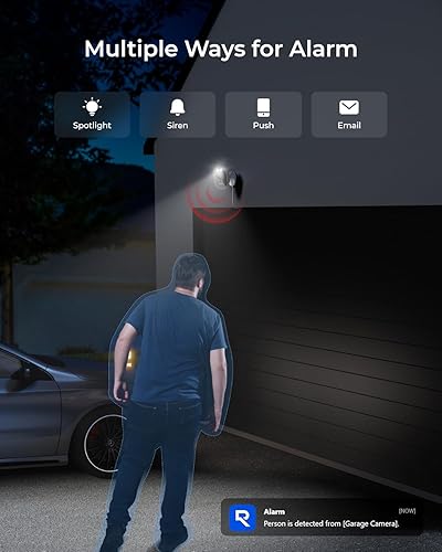 Miniatura 4 de REOLINK Cámara de seguridad inalámbrica para exteriores Lumus 2K, visión nocturna en color de 4MP mejorada con foco, cámara WiFi enchufable de doble