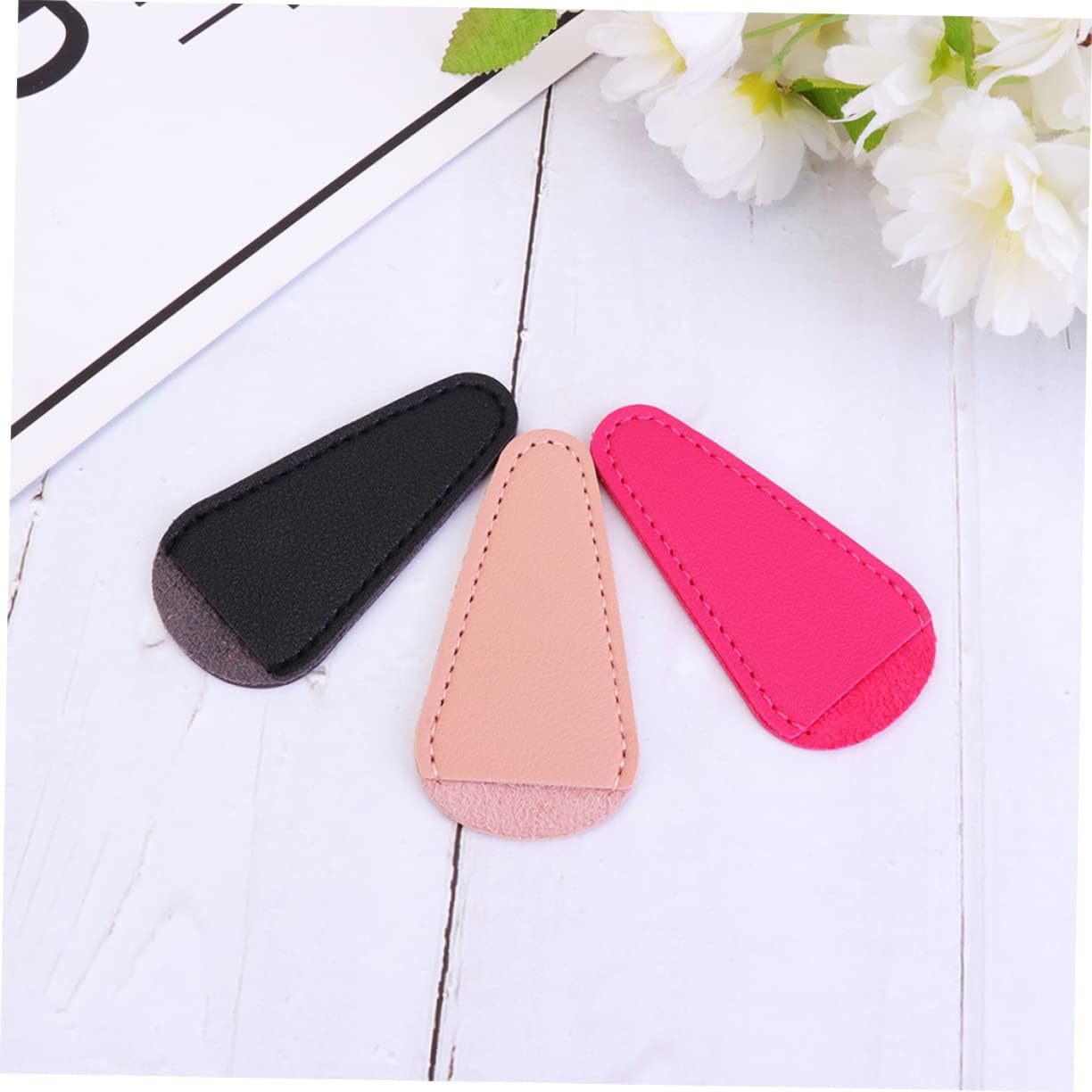 minkissy 6pcs Scissors Protective Cover Nail Cuticle Scissors Beauty Tools Sleeves Grey Pu Material Safe Use