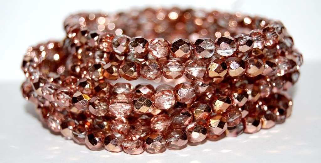 100 pcs Fire Polished Round Faceted Beads, Crystal 95600 (30 95600), Glass, Czech Republic, Size 10 mm (0.39 in)