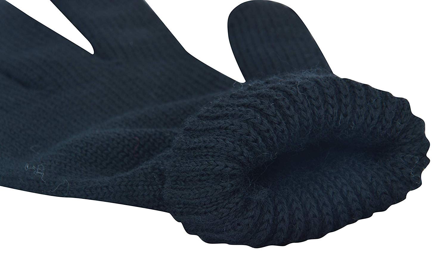DIGITAL SHOPEE Winter Warm Men & Women Woolen Knitted Hand Gloves Free Size- (Charcoal Grey) 2