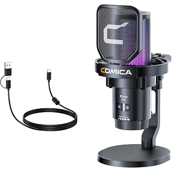 COMICA EJoy Uni USB Gaming Condenser Microphone Black