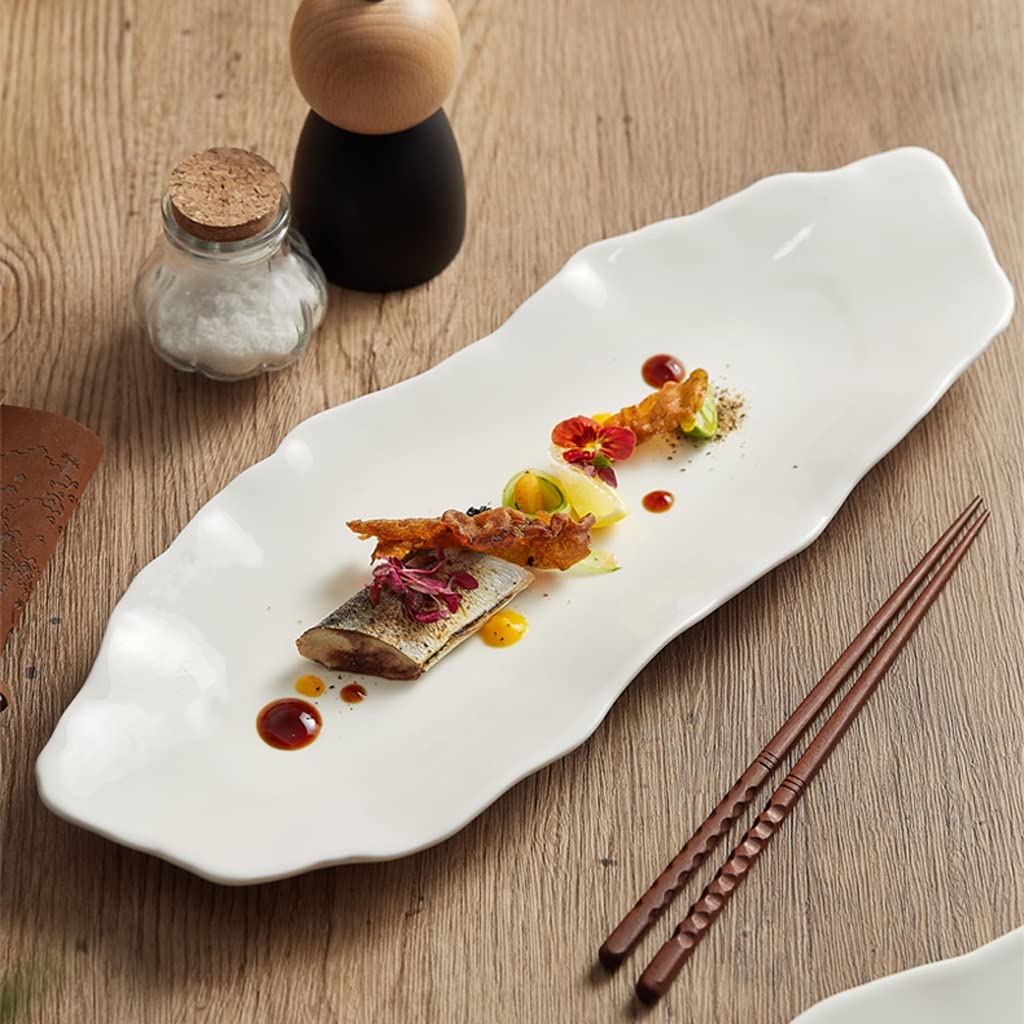 Plato llano, platos para servir, cubiertos de cerámica, para restaurante, sushi, dim sum, apilables