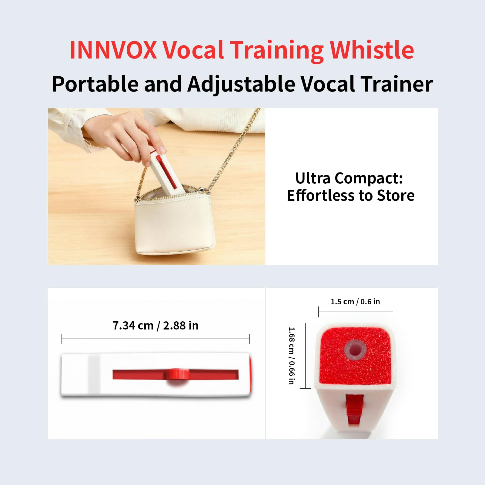 Resistenza regolabile Vocal Trainer Controllo lineare della resistenza Respirazione e Strumento di allenamento vocale per cantanti Allenamento vocale Fischietto per riscaldamento vocale e