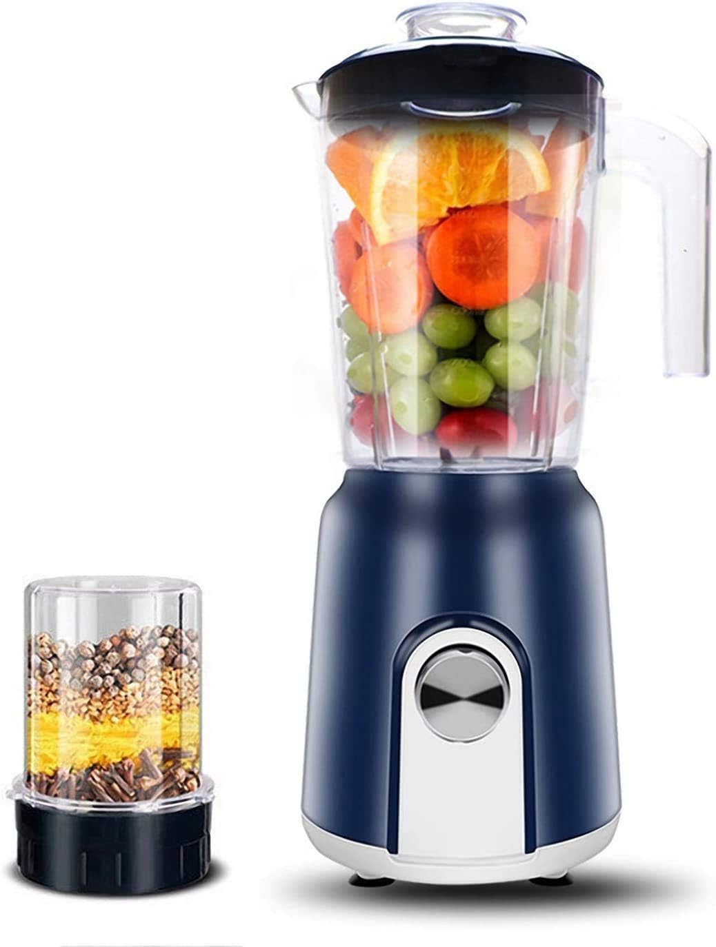 Blender, multifunction blender with food processor, spice grinder and ice crusher, 2 speed and pulse settings, 2 sharp titanium alloy blades for ice/nuts/soup/sauce, bronze, bronze Baibao