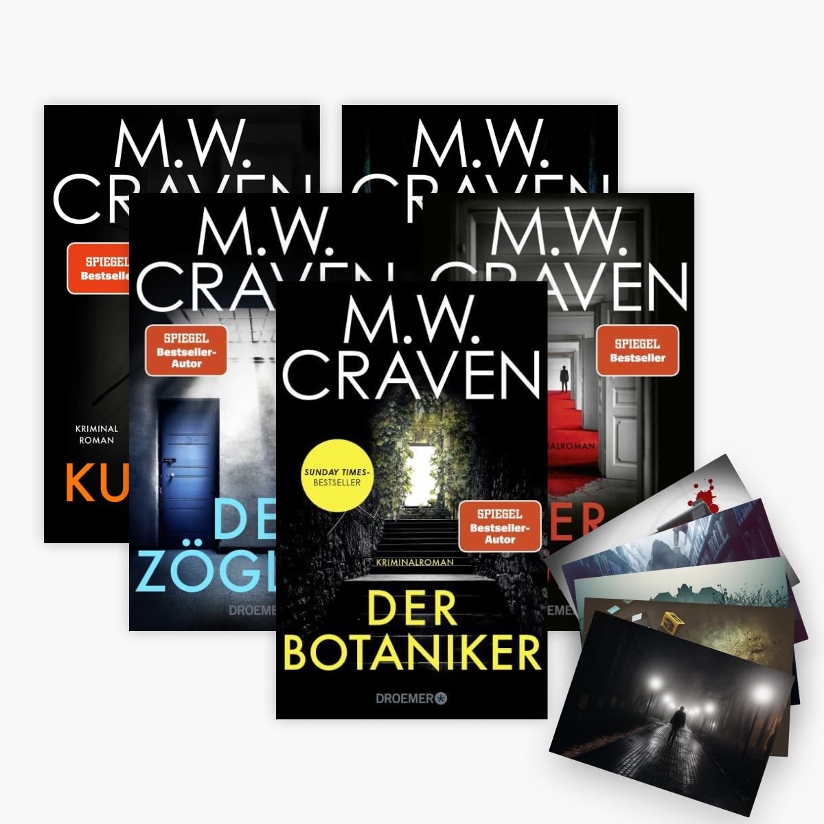 Der Botaniker + Der Zögling + Der Gourmet + Der Kurator + Die Witwe + 1 exklusives Postkartenset