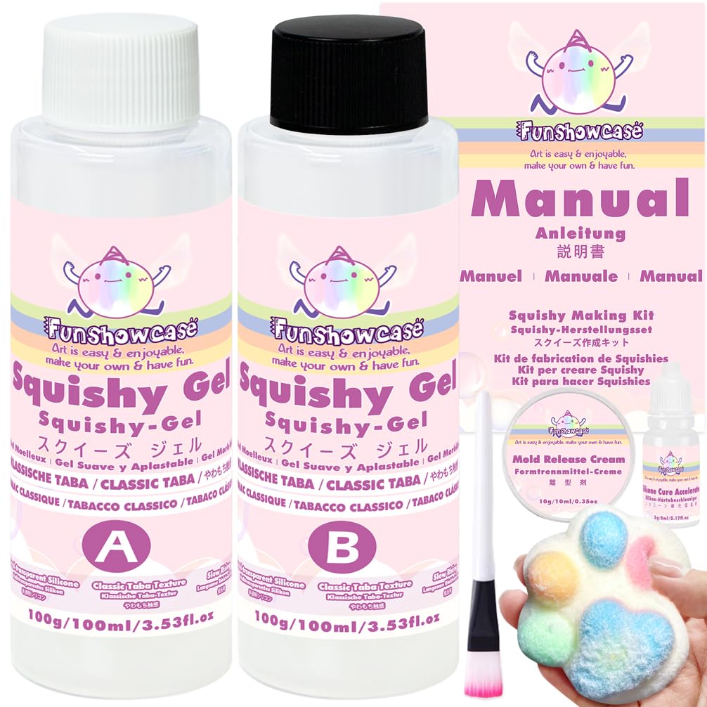 Amazon | FUNSHOWCASE スクイーズレジン 200ml シリコン液 1:1 手作り