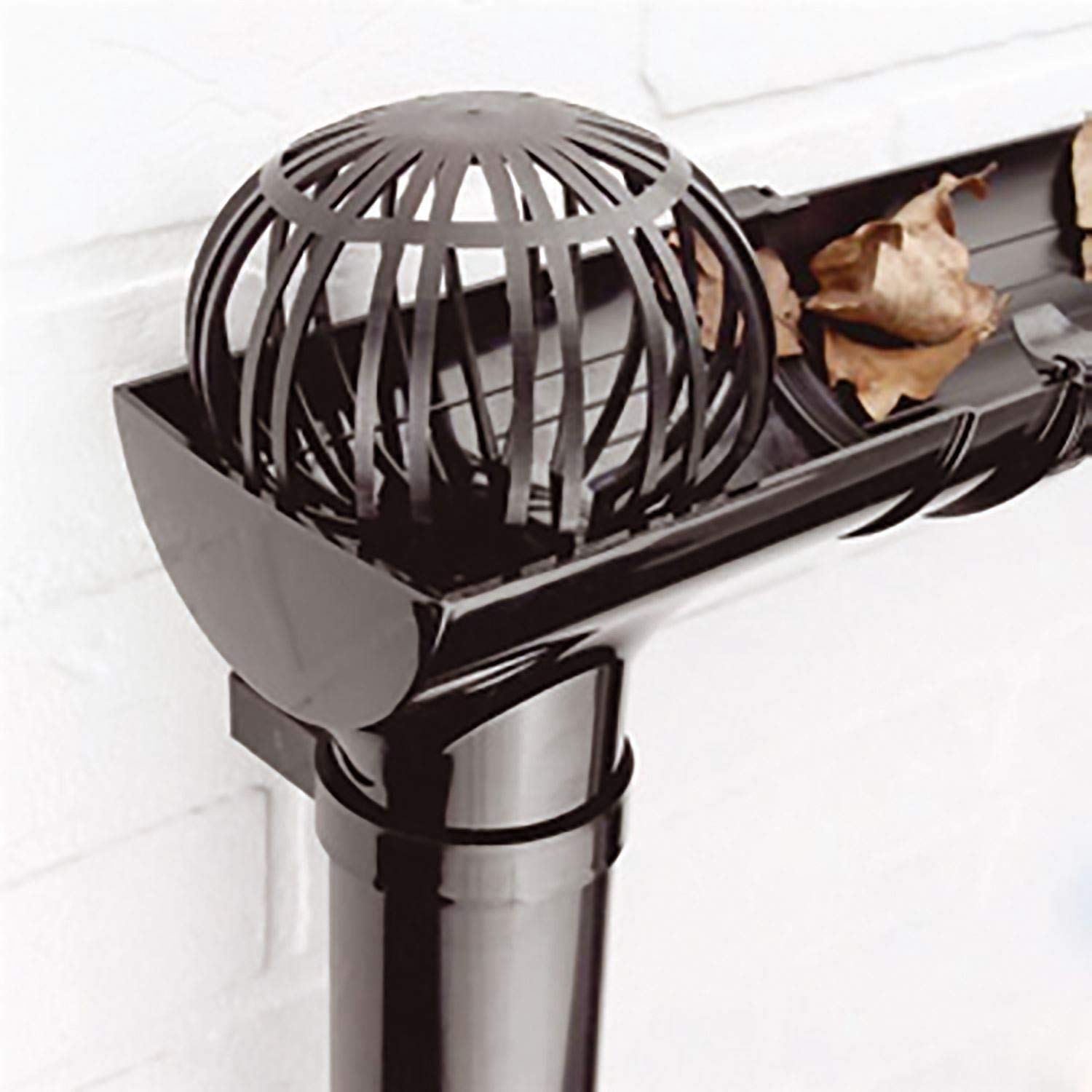 Garden Mile Gutter Guards 2 Pack - Adjustable Plastic Downpipe Filters for Drain Protection - Flexible Covers Prevent Moss, Mud, Leaves & Debris - Easy Install Gutter Leaf Guard Stopper