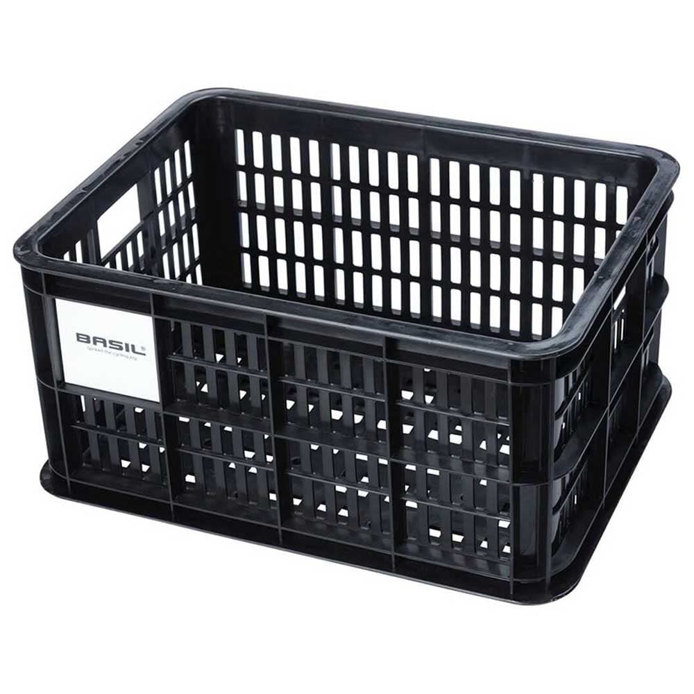 Basil B.V. Unisex - Adult Crate Bicycle Box, Black, 40.4 x 29.8 x 20.2 cm