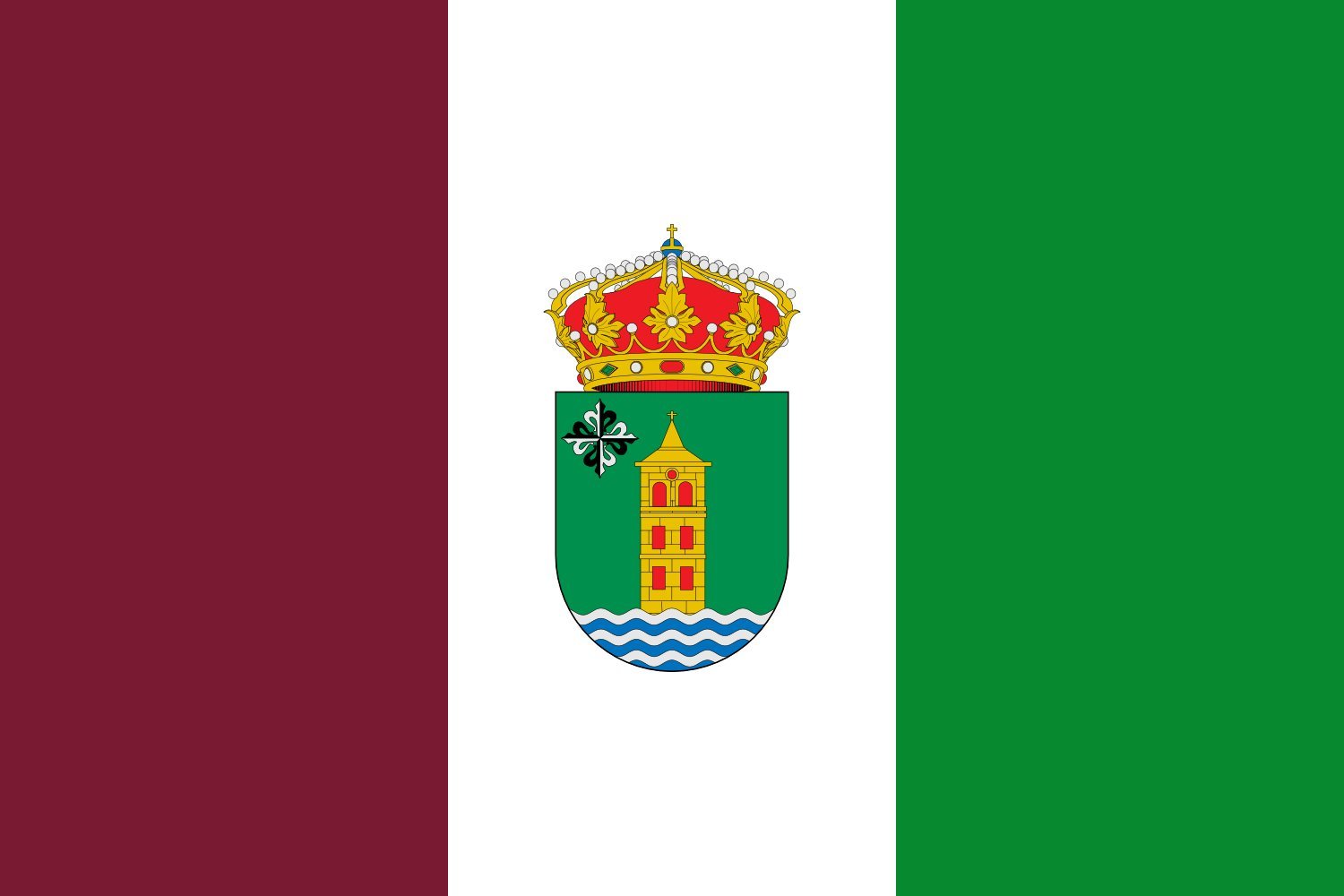 Drapeau Cabanillas del Campo grand format pavillon municipal pour mât extérieur