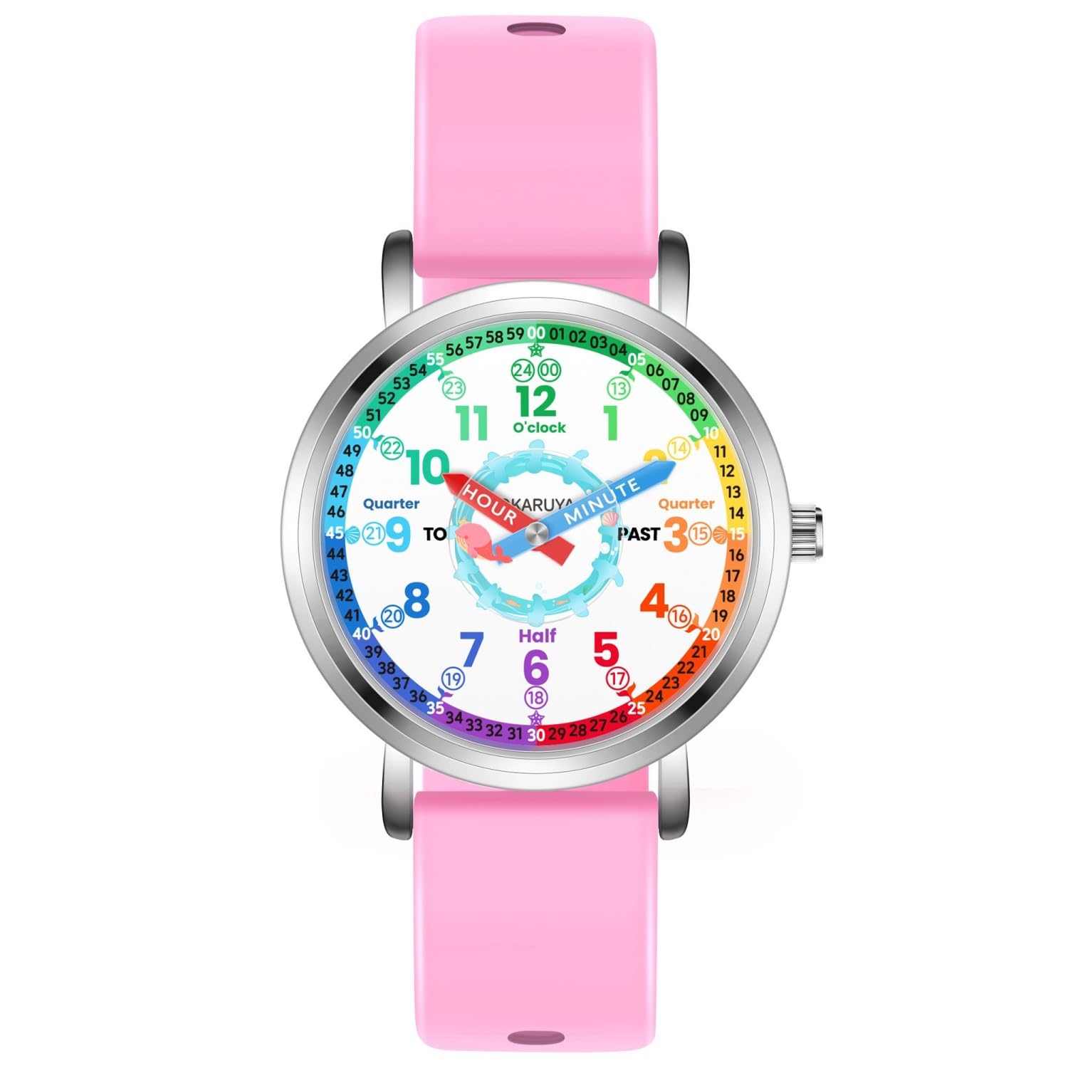 Orologio analogico per bambini, orologio da apprendimento per bambini dagli 8 ai 12 anni, impermeabile per bambini dai 5 ai 7 anni, 6-8 anni, orologi per ragazze