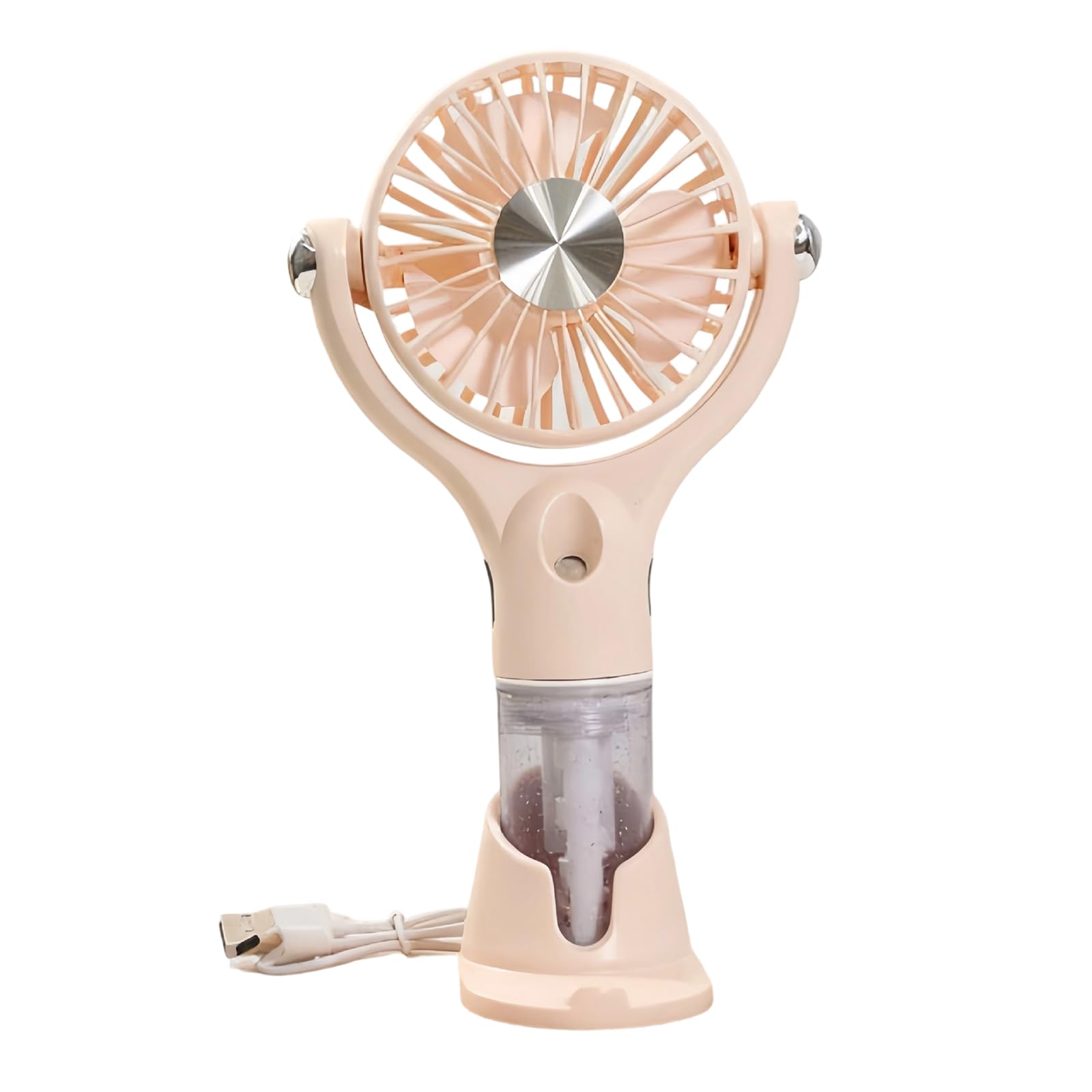 KieTeiiK Portable Handheld Cooling Fan USB Rechargeable High Speed Handheld Mist Fan for Outdoor, Offices, Makeup Easy to Use Outdoor Portable Quiet
