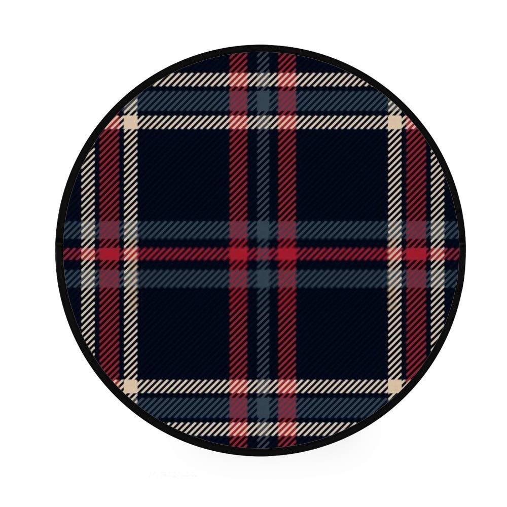 Tapis super doux motif tartan 91 cm antidérapant de qualité supérieure