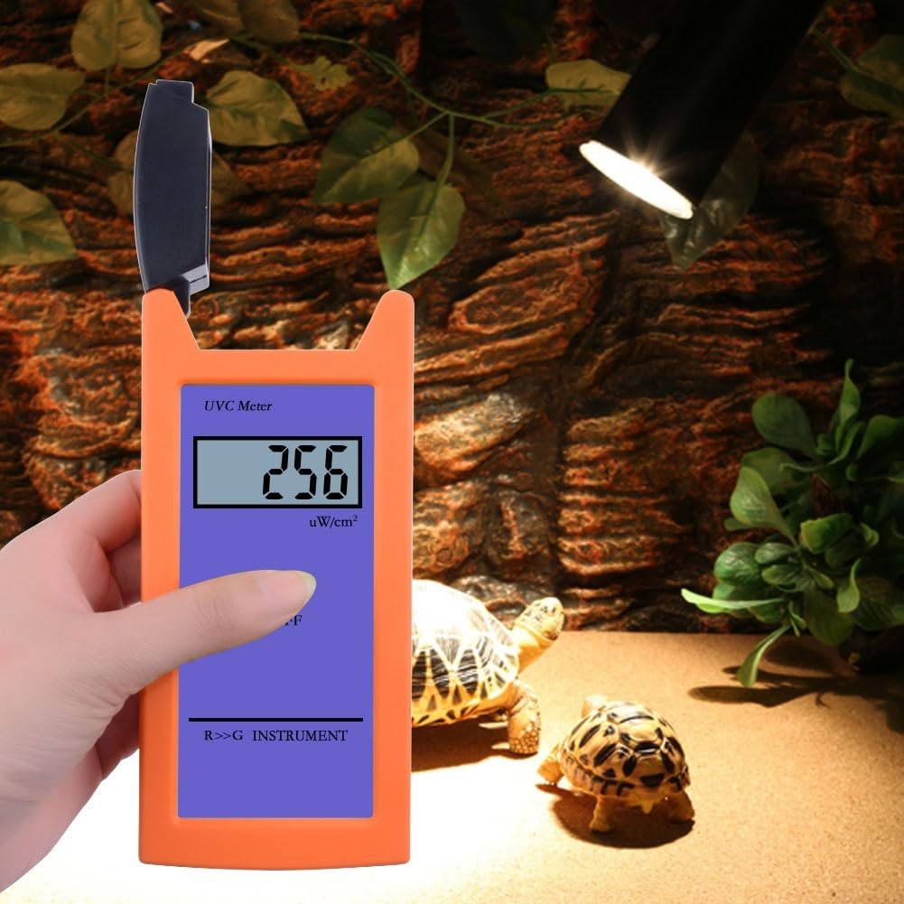 Medidor de luz UVC para medir la prueba diaria de la irradiación UV de varias lámparas con pantalla LCD clara, carcasa de plástico