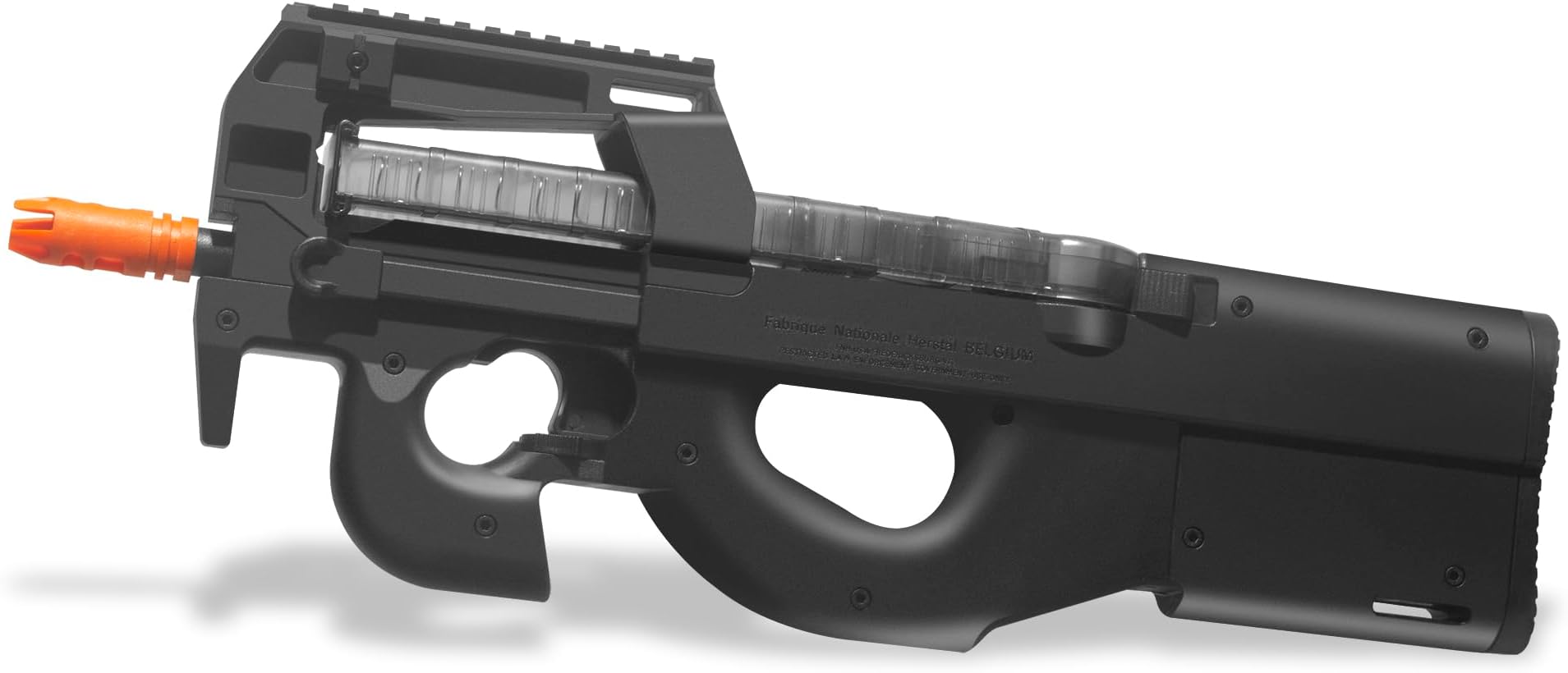 EMERBU Gel Splat Blaster P90 with Metal Gearset and 11.1V Rechargeable Battery - Improved by EMERBU - for Ages 15+ (Black)