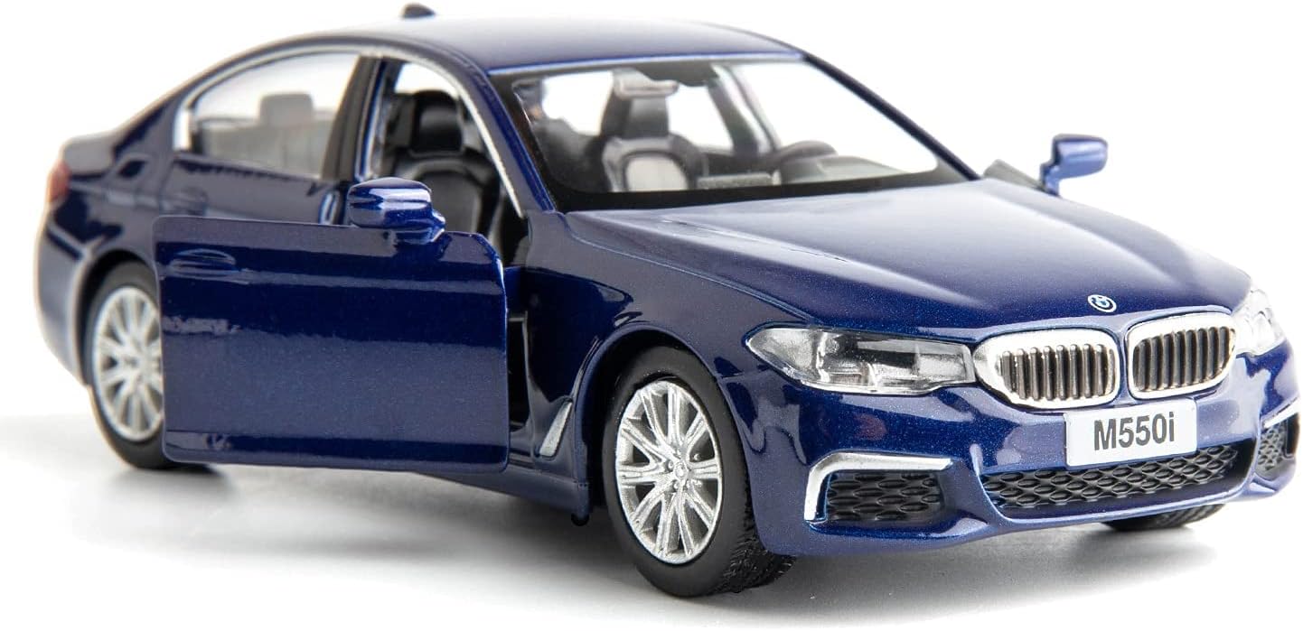 BMW M500i Car Model 1:36 Diecasting Alloy Toy Car, Pull Back Vehicles Toy Car for Toddlers Kids Boys Girls Gift Blue