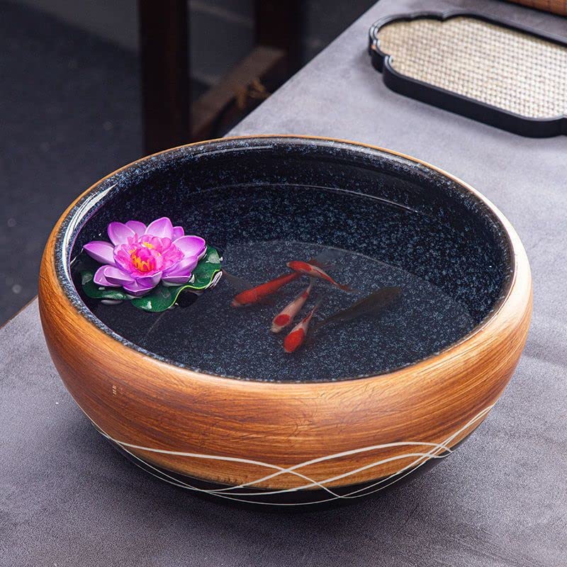 Amazon.co.jp: 鉢 金魚鉢 金魚 メダカ 鉢 メダカ鉢 睡蓮鉢 水耕植木鉢