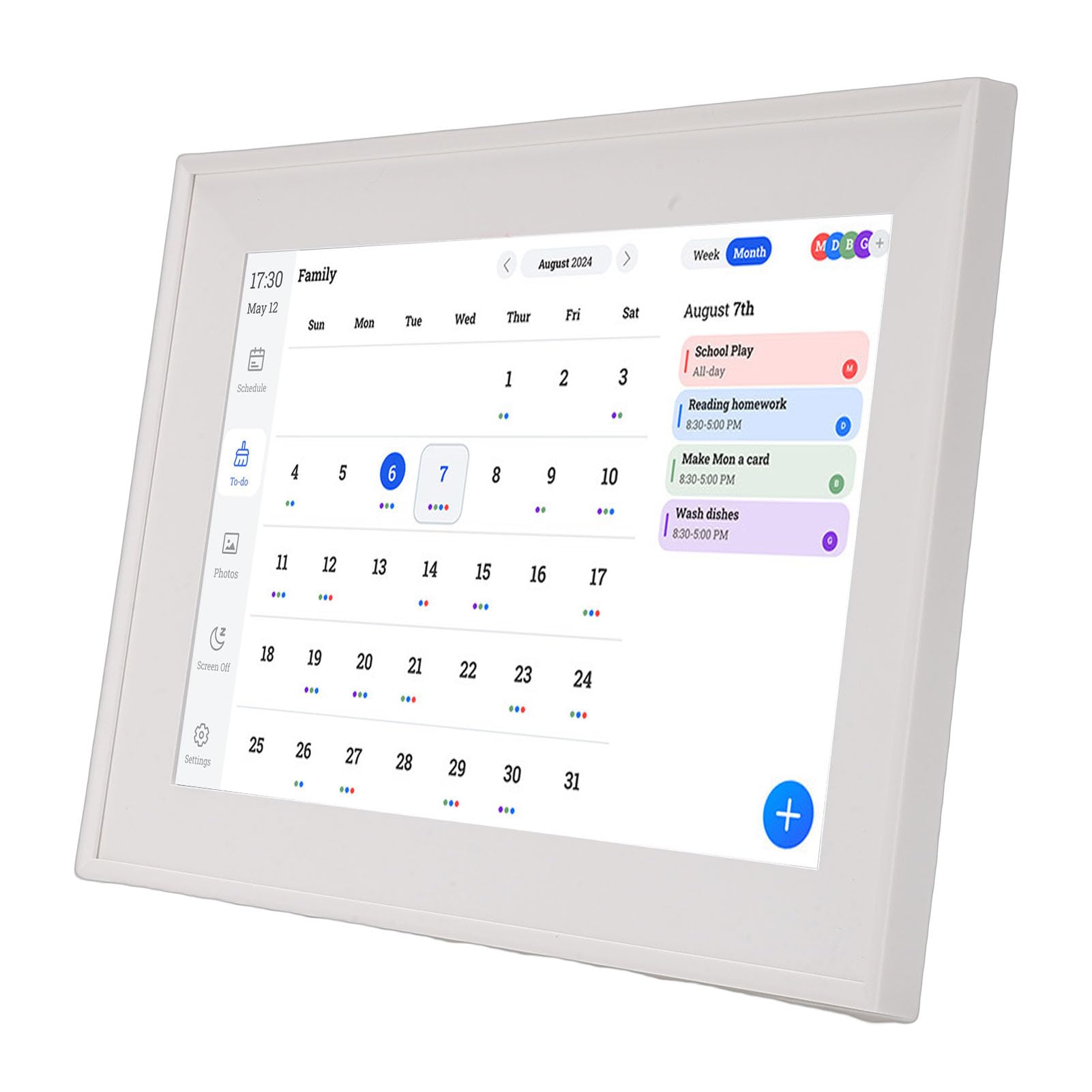 Generic 10,1 Zoll Intelligenter Digitaler Familienplaner und Aufgabenplan für Zuhause, Interaktiver Kalender für und Eltern, 1 GB RAM, 32 GB ROM, LCD-Touchscreen