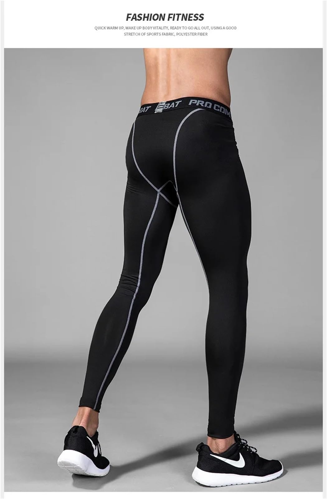 Leggings de Compression Chauds for Hommes, 1 à 2 pièces, Pantalons d'entraînement, de Sport, de Course, de Fitness, de Basket-Ball, de Jogging, en Polaire