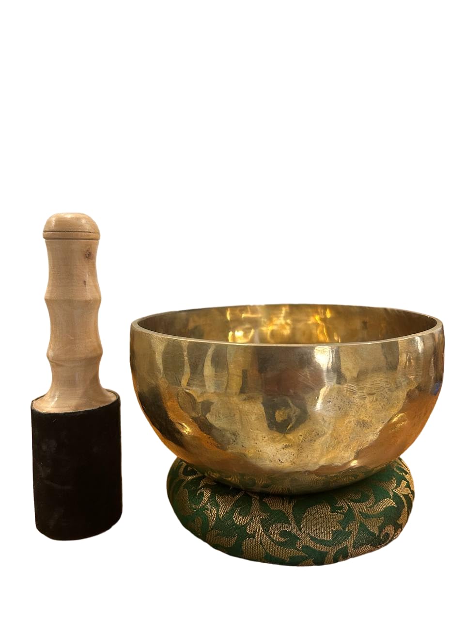 Campana tibetana con 7 chakra, chakra del terzo occhio (Ajna), design con cuscino e mazzuolo, campana tibetana per meditazione