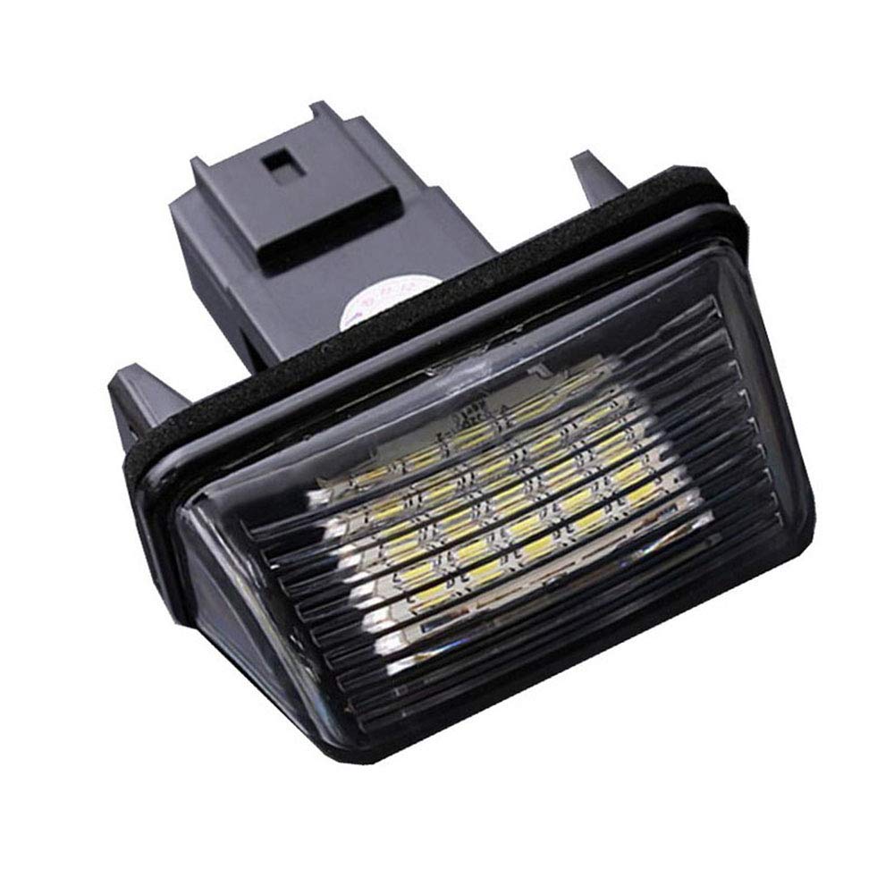 2 Ampoules LED Pour Plaque D'immatriculation - Compatible Peugeot 206, 207, 307, Citroën C3, C4… - T10 12V