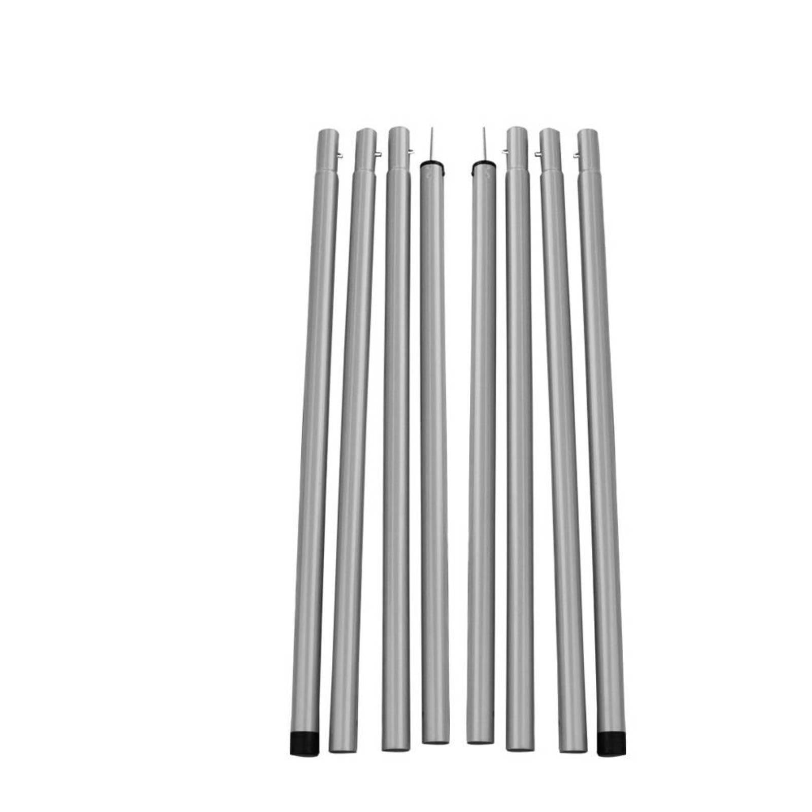 Coated Iron Tent Pole Silver Foldable Tent Support Pole Pointed Tip 2.4m-25mm-image-36