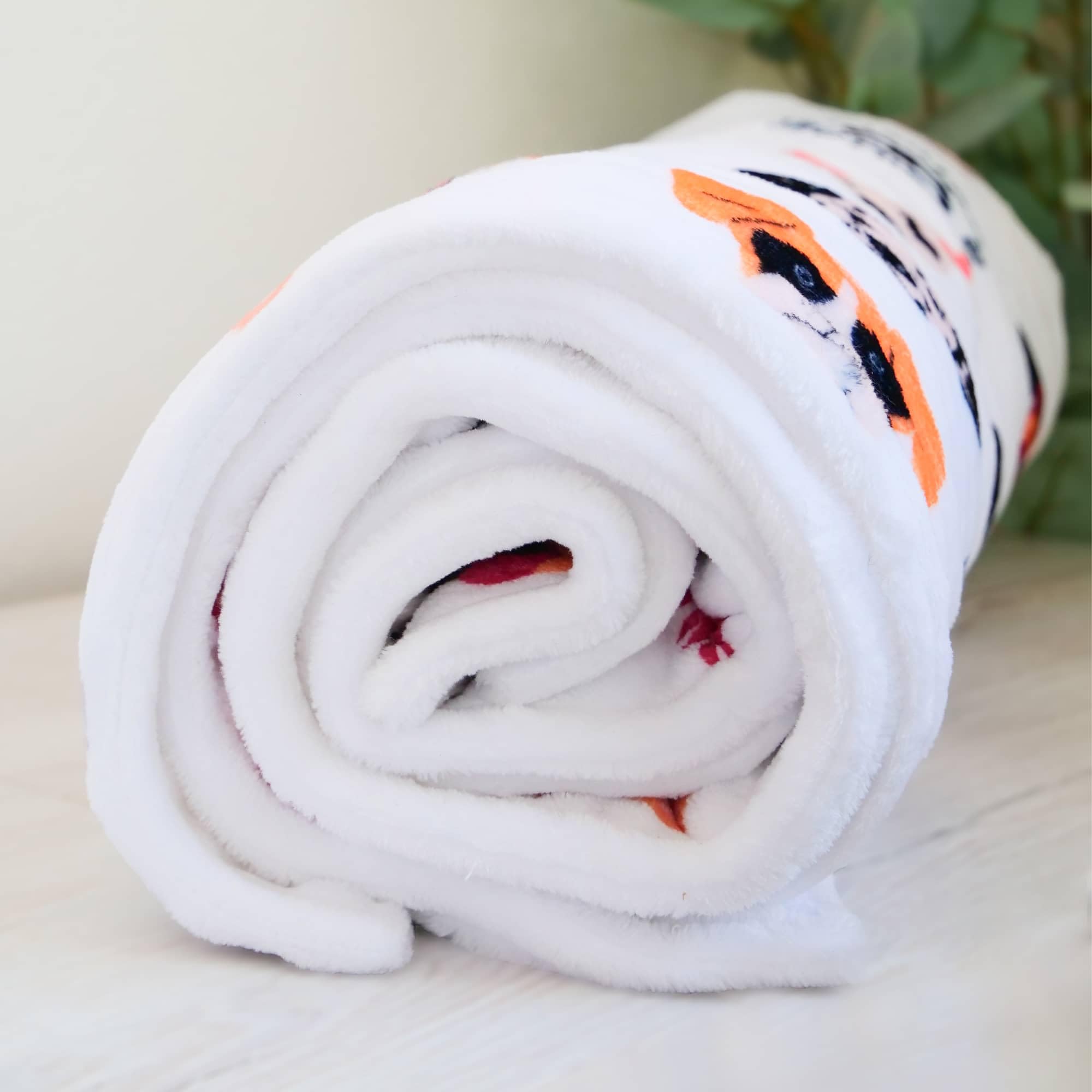 BullyBillows Dog Blanket for Pets and Humans – Small (650g, White) Soft Flannel & Cashmere Blend, Washable Weighted Dog Blankets for Anxiety Relief, Relaxing & Cozy Pet Throw for Sleeping & Cuddling
