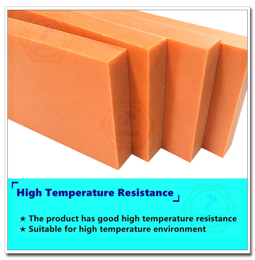2Stück 30mm×200mm×200mm Bakelit Phenolic Harz Flachplatte Blatt Orange elektrische Klebetafel Elektrische Diele