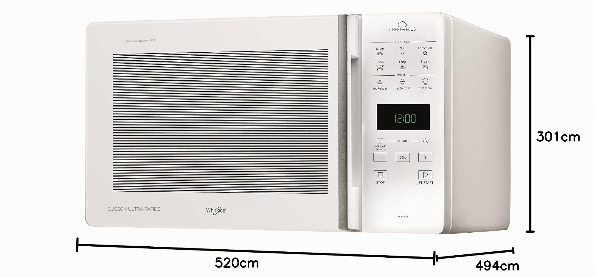 WHIRLPOOL MCP349 1WH Blanc