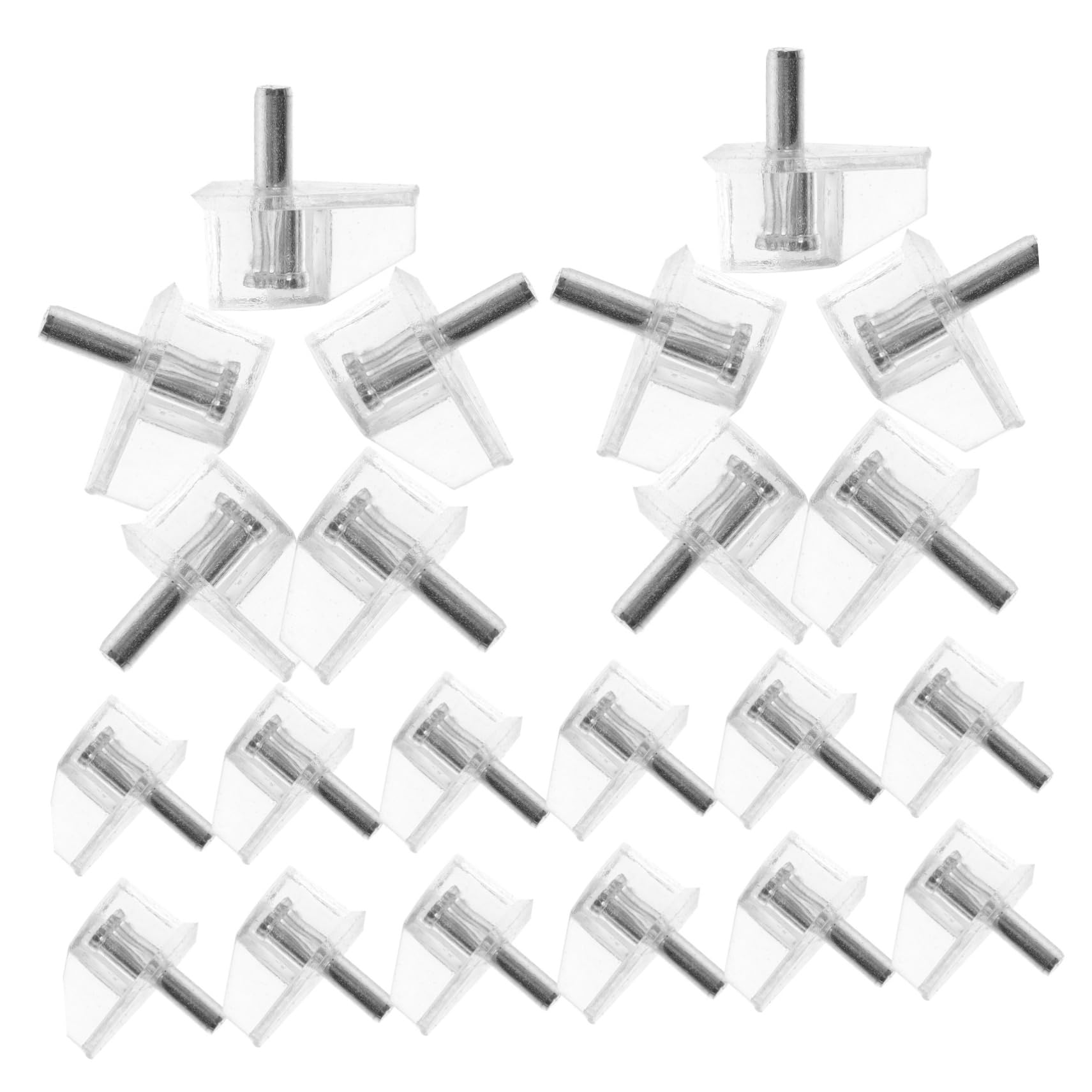 POPETPOP 4 Set Supporti Per Trasparente Facili Da Installare Per Armadi E Librerie Alta Capacità Carico Materiale E Stabile 100 Pezzi * 4