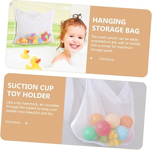 Miniatura 8 de KOMBIUDA Juguetes de playa, juguetes para coche, baño, soporte para juguetes de baño, bolsa de juguetes de ducha, bolsa de juguetes de baño,