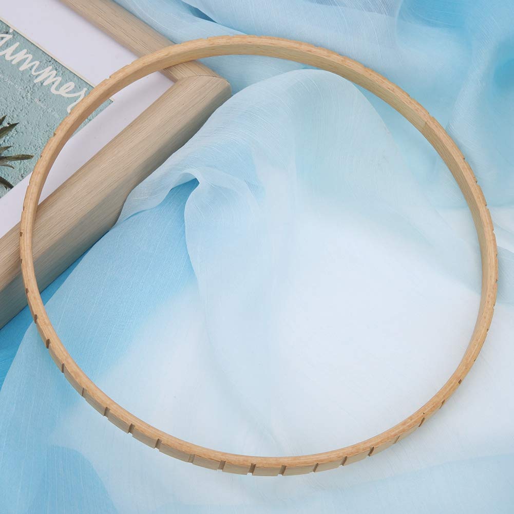 Midream Telaio in legno rotondo fatto a mano macchina per maglieria decorazione da appendere parete artigianato fai da te circolare intrecciato telaio diametro 29 cm